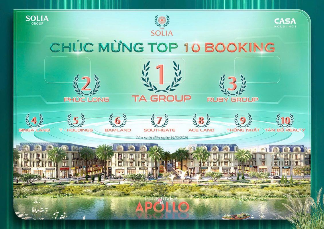 TAGroup vinh dự trở thành đại lý Top 1, sau 10 ngày triển khai giai đoạn Apollo By The Solia