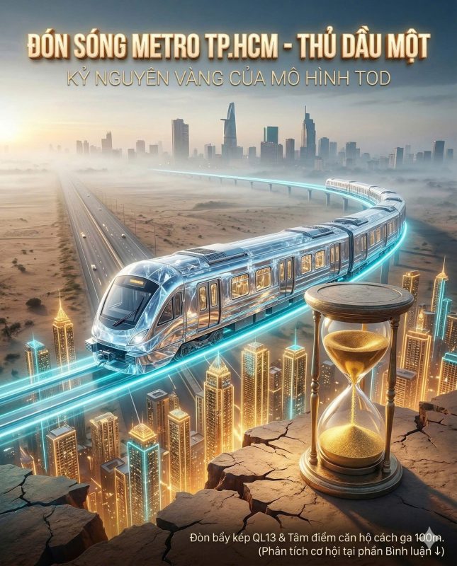 KHI METRO KHÔNG CÒN LÀ "BẢN VẼ": CHU KỲ TĂNG TRƯỞNG MỚI DỌC TRỤC TP.HCM - THỦ DẦU MỘT!